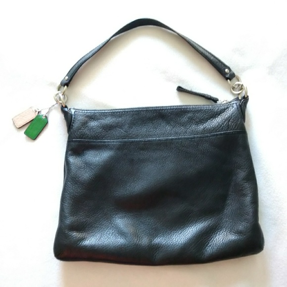 Coach Black Pebble Leather File Bag - Picture 3 of 7